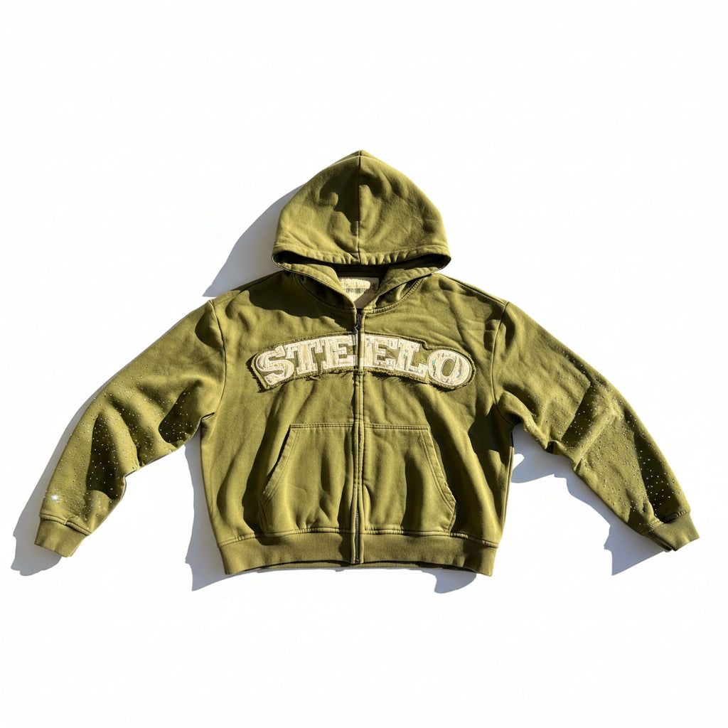 OLIVE "STEELO" ZIP UP